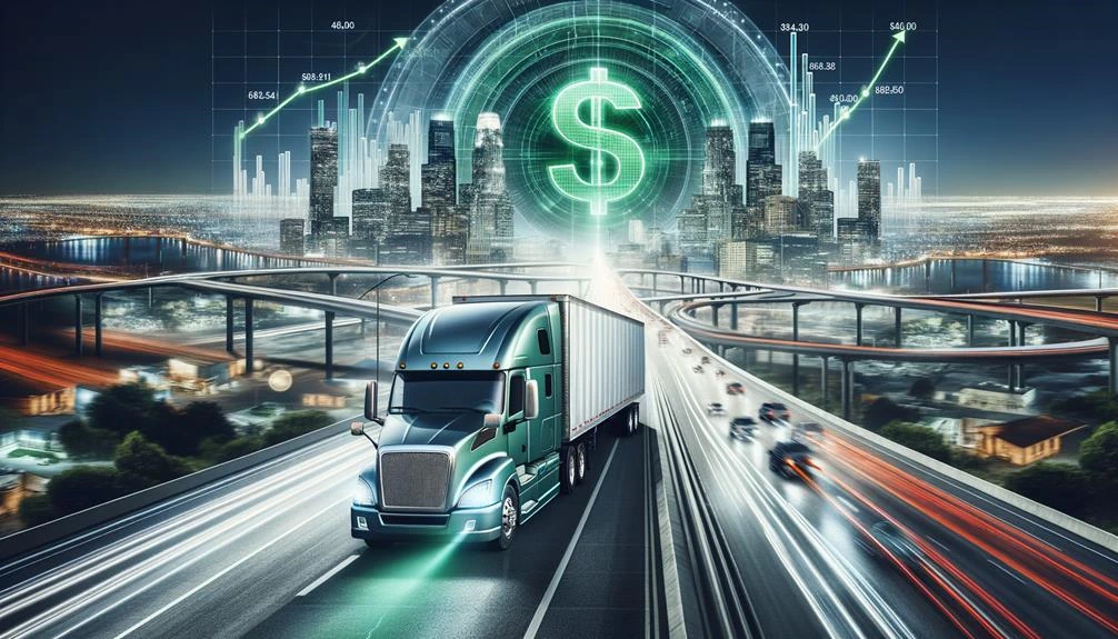 Camion de transport commercial sur une grande autoroute
